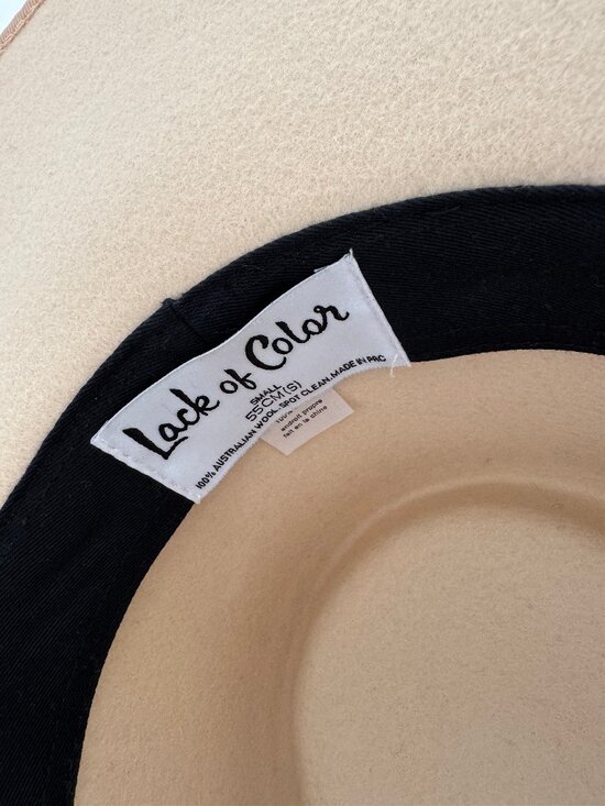 Lack of Color Ivory Wide Brim Rancher Hat 55/S Australian Wool Felt main image 12